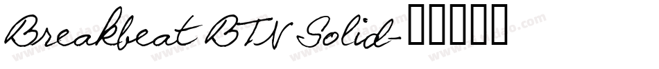 Breakbeat BTN Solid字体转换